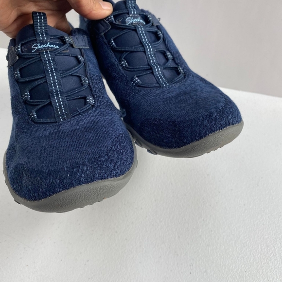 Skechers Womens Relaxed Fit Memory Foam Navy Blue Shoes Size7.5M Comfort  23855 - Picture 3 of 15
